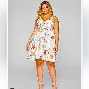 Fashion To Figure Seashell Dress NWT Size 0 (10-12)Plus Size. Lightweight